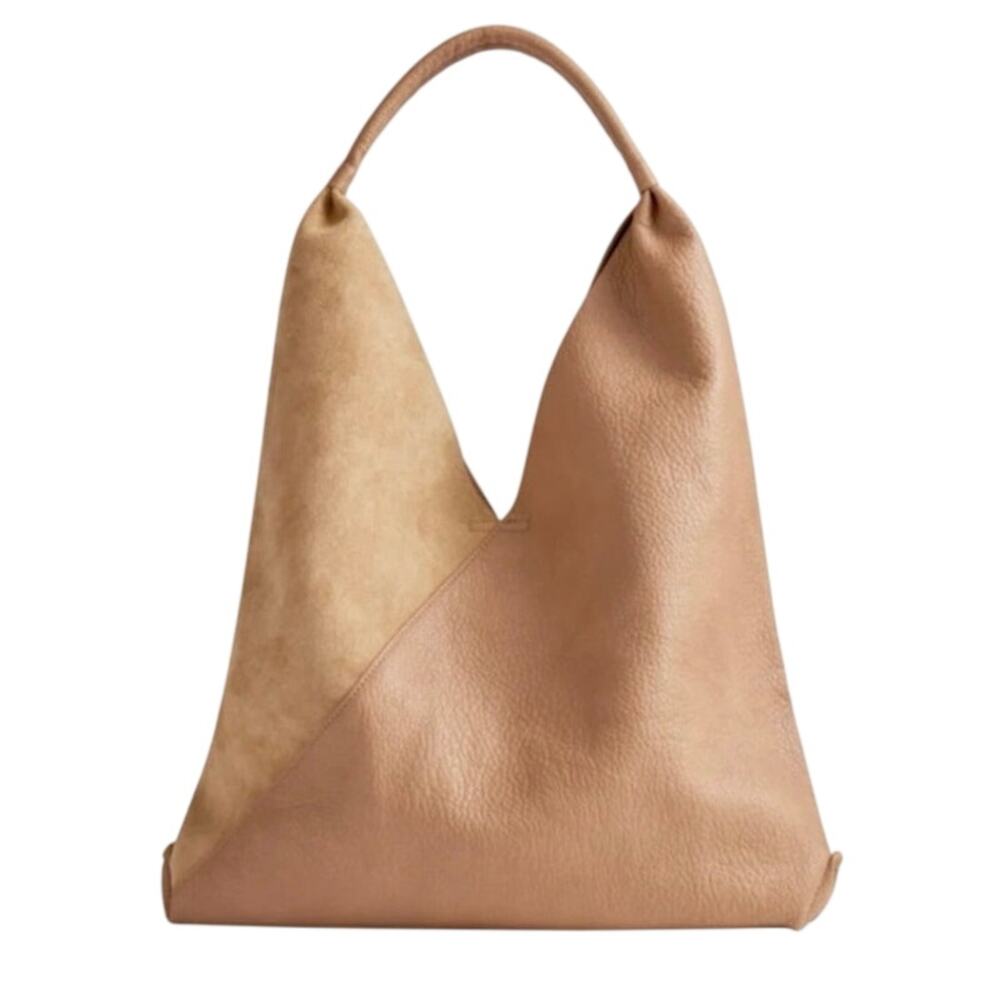 Shiraleah Arden Tote Tan Vegan Leather Suede Hobo Bag NWT Chic - Picture 3 of 12